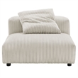 Modway Solace 4-Piece Modular Corduroy Upholstered Sectional Sofa in Almond