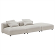 Solace3-Piece Modular Corduroy Upholstered Sectional Sofa in Almond