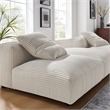 Solace3-Piece Modular Corduroy Upholstered Sectional Sofa in Almond
