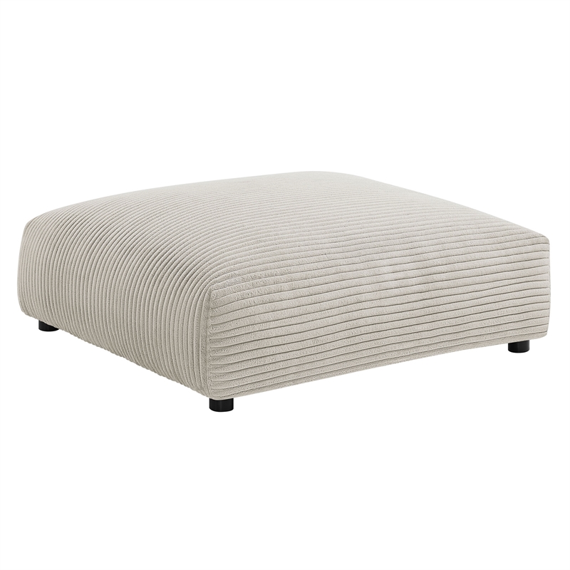 Solace3-Piece Modular Corduroy Upholstered Sectional Sofa in Almond