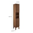 Render Tall Narrow Bathroom Storage Cabinet in Walnut