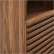 Render Tall Narrow Bathroom Storage Cabinet in Walnut
