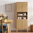 Render Tall Bathroom Storage Cabinet in Oak