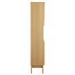 Render Tall Bathroom Storage Cabinet in Oak