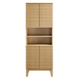 Render Tall Bathroom Storage Cabinet in Oak
