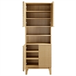 Render Tall Bathroom Storage Cabinet in Oak