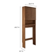 Render Over the Toilet Bathroom Storage Cabinet in Walnut