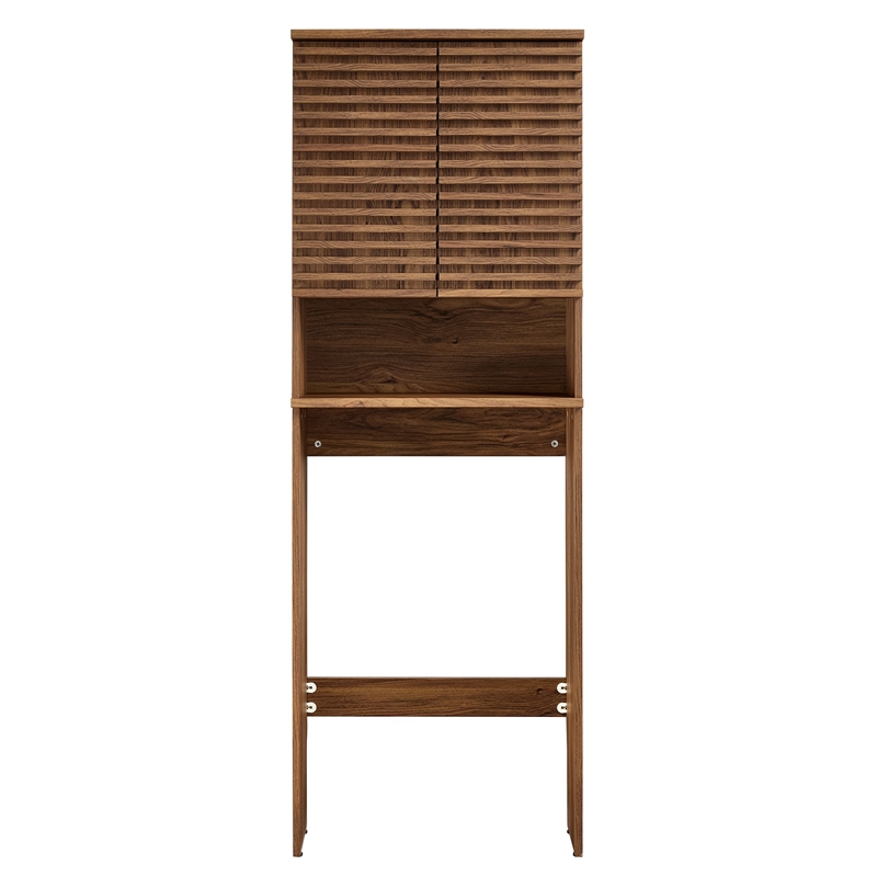 Render Over the Toilet Bathroom Storage Cabinet in Walnut