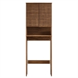 Render Over the Toilet Bathroom Storage Cabinet in Walnut