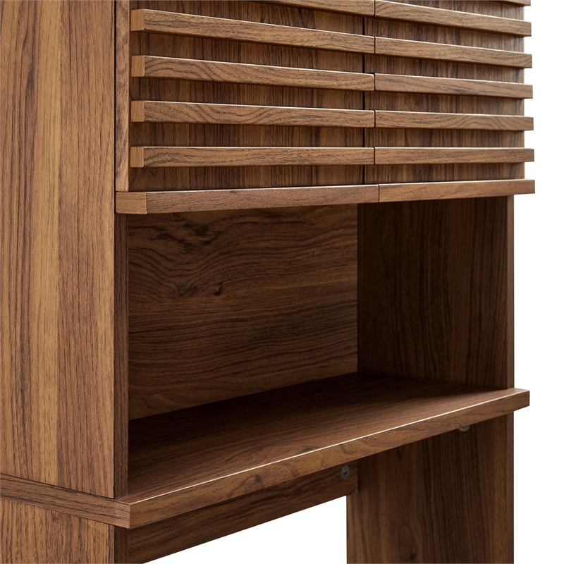Render Over the Toilet Bathroom Storage Cabinet in Walnut