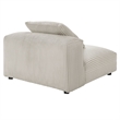 Solace Modular Corduroy Upholstered Armless Chair in Almond