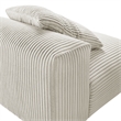Solace Modular Corduroy Upholstered Armless Chair in Almond