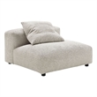 Solace Modular Corduroy Upholstered Armless Chair in Almond