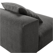 Solace Modular Upholstered Fabric Armless Chair in Charcoal
