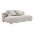 Solace Modular Corduroy Upholstered Armless Loveseat in Almond