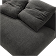 Solace Modular Upholstered Fabric Armless Loveseat in Charcoal