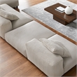 Modway Solace 4PC Modular Corduroy Upholstery Sectional Sofa w/Ottoman in Almond