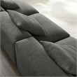 Modway Solace 3-Piece Modular Upholstered Fabric Sofa in Charcoal