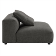Modway Solace 3-Piece Modular Upholstered Fabric Sofa in Charcoal