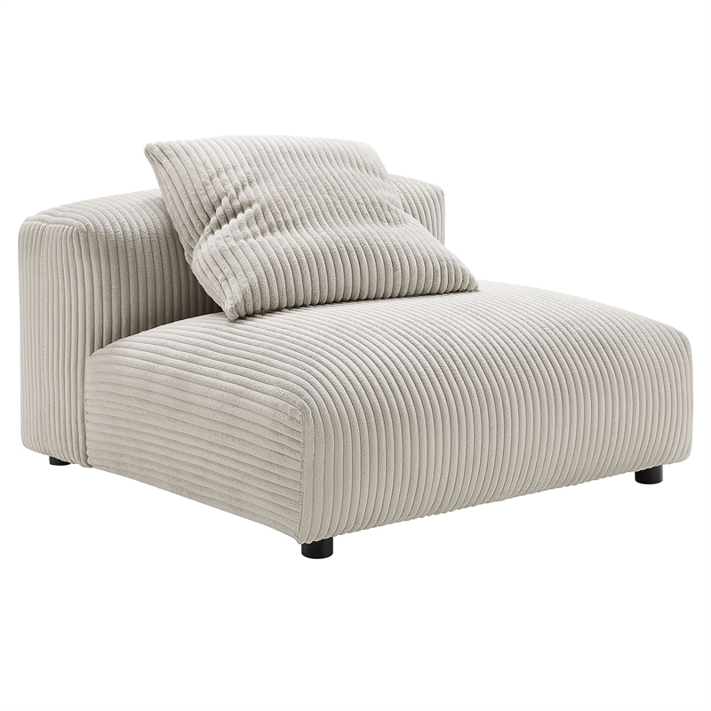 Solace2-Piece Modular Corduroy Upholstered Sofa in Almond