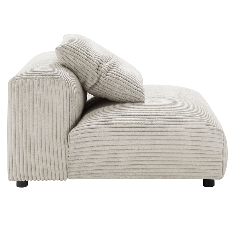 Solace2-Piece Modular Corduroy Upholstered Sofa in Almond