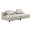 Solace2-Piece Modular Corduroy Upholstered Sofa in Almond