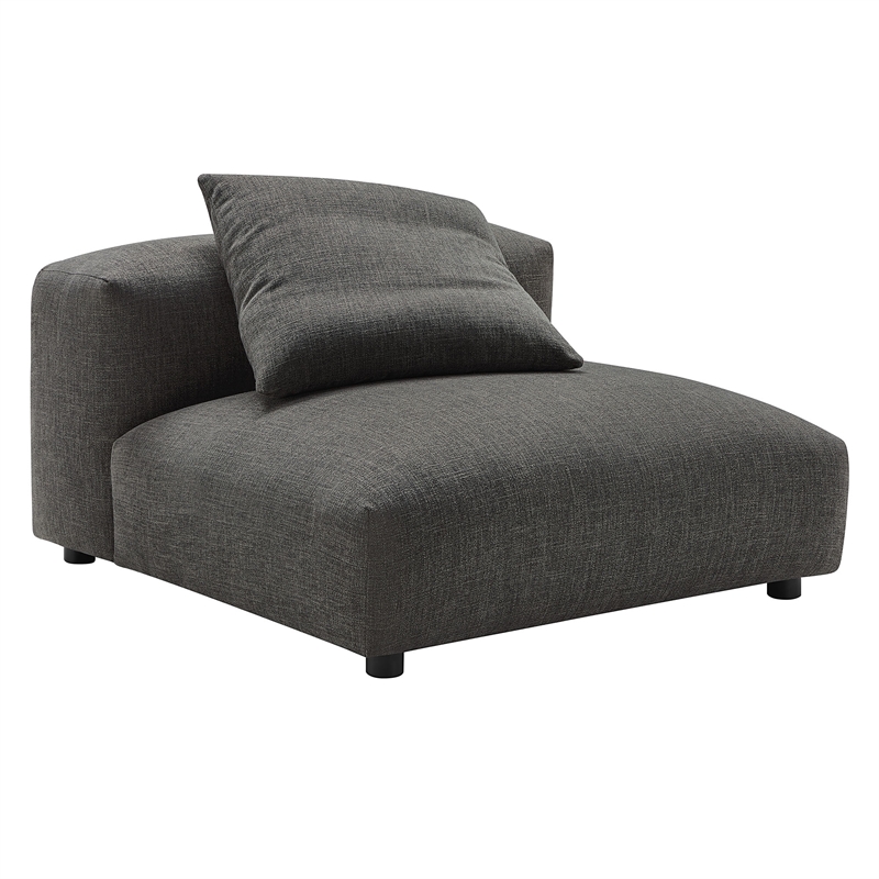Solace2-Piece Modular Upholstered Fabric Sofa in Charcoal