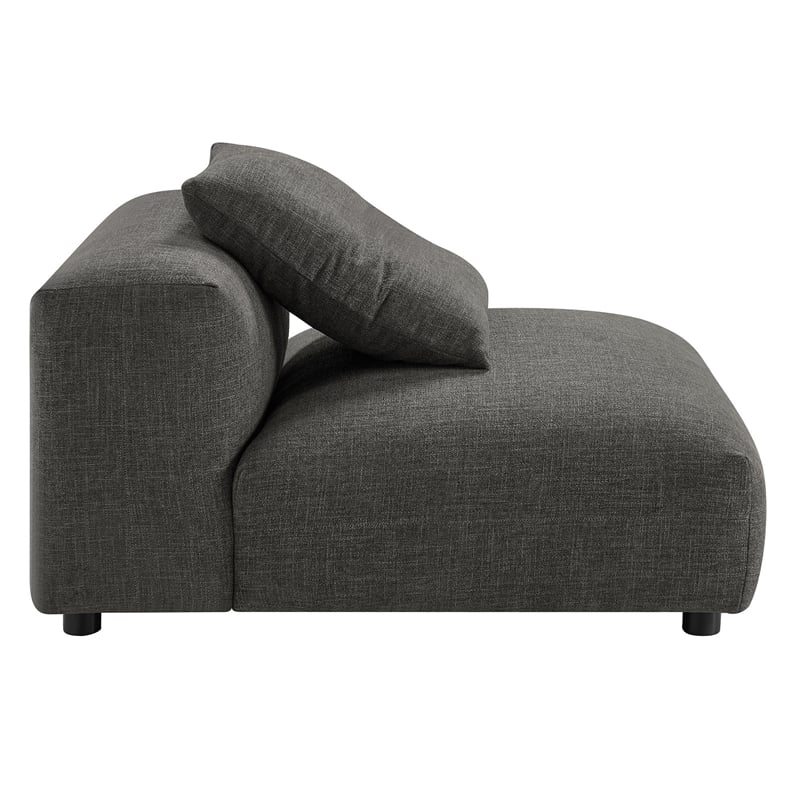 Solace2-Piece Modular Upholstered Fabric Sofa in Charcoal
