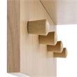 Modway Glint Hanging Wall Round Mirror with Wood Grain Rectangular Frame in Oak