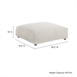 Solace Modular Corduroy Upholstered Ottoman in Almond