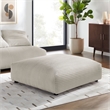 Solace Modular Corduroy Upholstered Ottoman in Almond