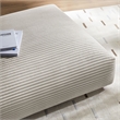 Solace Modular Corduroy Upholstered Ottoman in Almond