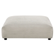 Solace Modular Corduroy Upholstered Ottoman in Almond