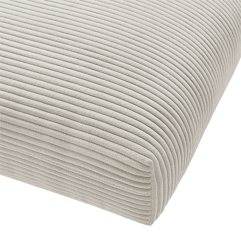 Solace Modular Corduroy Upholstered Ottoman in Almond