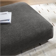 Solace Modular Upholstered Fabric Ottoman in Charcoal