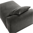 Solace Modular Upholstered Fabric Armless Chaise Lounge in Charcoal