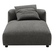 Solace Modular Upholstered Fabric Armless Chaise Lounge in Charcoal