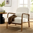 Charlie Boucle Upholstered Armchair in Ivory