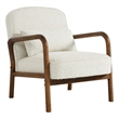 Charlie Boucle Upholstered Armchair in Ivory