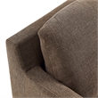 Serene Fabric Slipcovered Swivel Armchair in Mocha