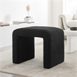 Simba Boucle Fabric Waterfall Stool in Black
