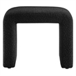 Simba Boucle Fabric Waterfall Stool in Black