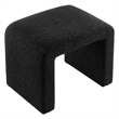 Simba Boucle Fabric Waterfall Stool in Black
