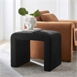 Simba Boucle Fabric Waterfall Stool in Black