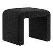 Simba Boucle Fabric Waterfall Stool in Black