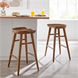 Saville Backless Wood Counter StoolsSet of 2 in Walnut