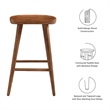 Saville Backless Wood Counter StoolsSet of 2 in Walnut