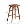 Saville Backless Wood Counter StoolsSet of 2 in Walnut