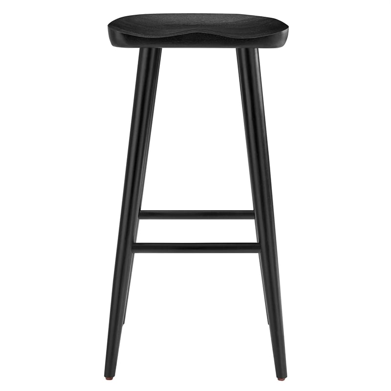 Saville Backless Wood Bar StoolsSet of 2 in Black