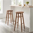 Saville Backless Wood Bar StoolsSet of 2 in Walnut